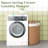 Corner Bamboo Hamper Laundry Basket Washing Cloth Bin Storage Bag Bamboo