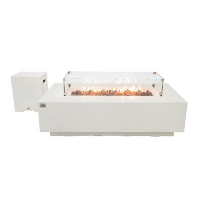 Madison 60" Propane Fire Pit Table Bundle Includes Wind Guard, Burner Lid, & Propane Tank Cover