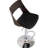 Contemporary Swivel Bar Stool With Adjustable Height, Black Upholstery, And Diamond Back In Weathered Oak American Design Curved Back, Finish