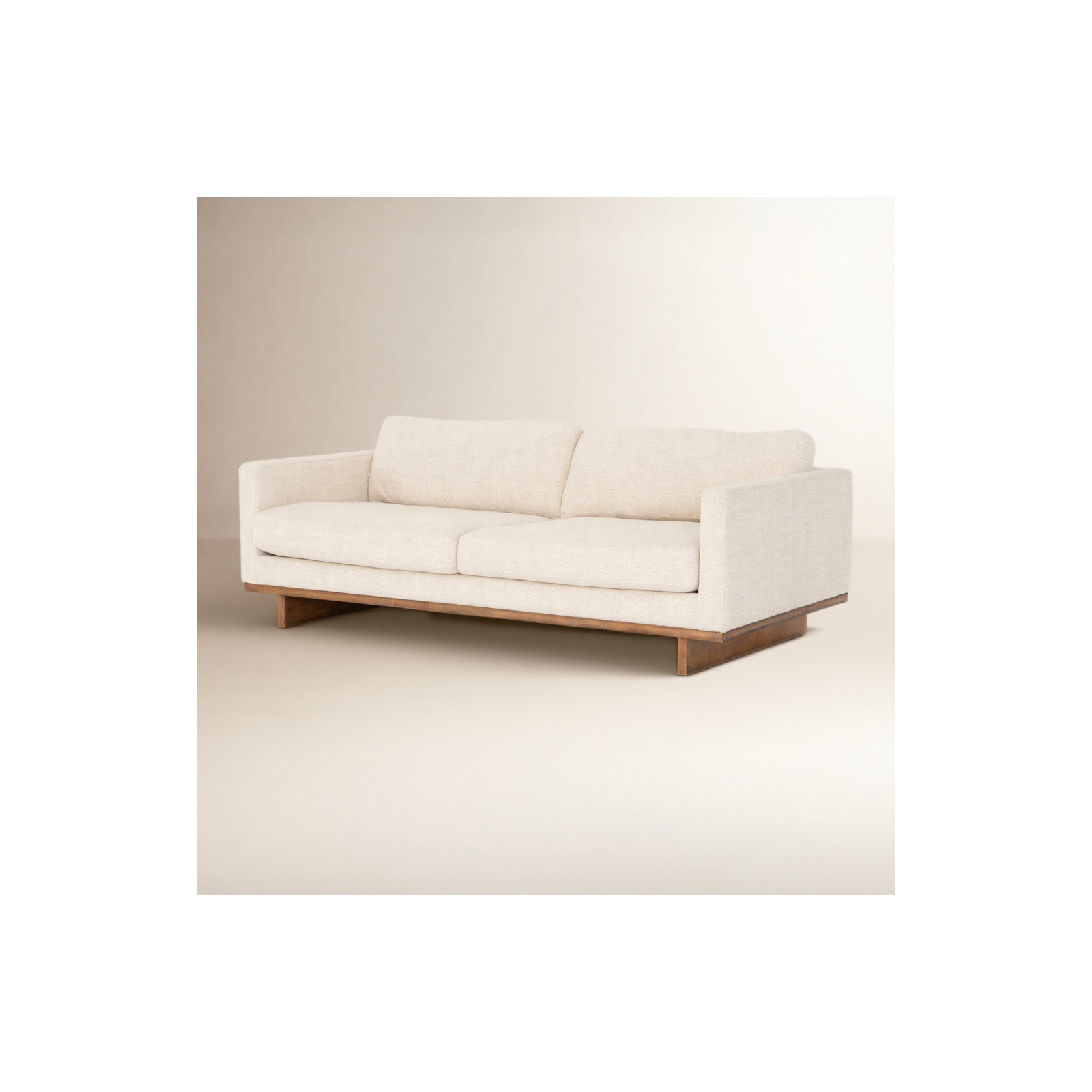 Menades 84'' Upholstered Sofa, Irving Taupe, Antique Cocoa