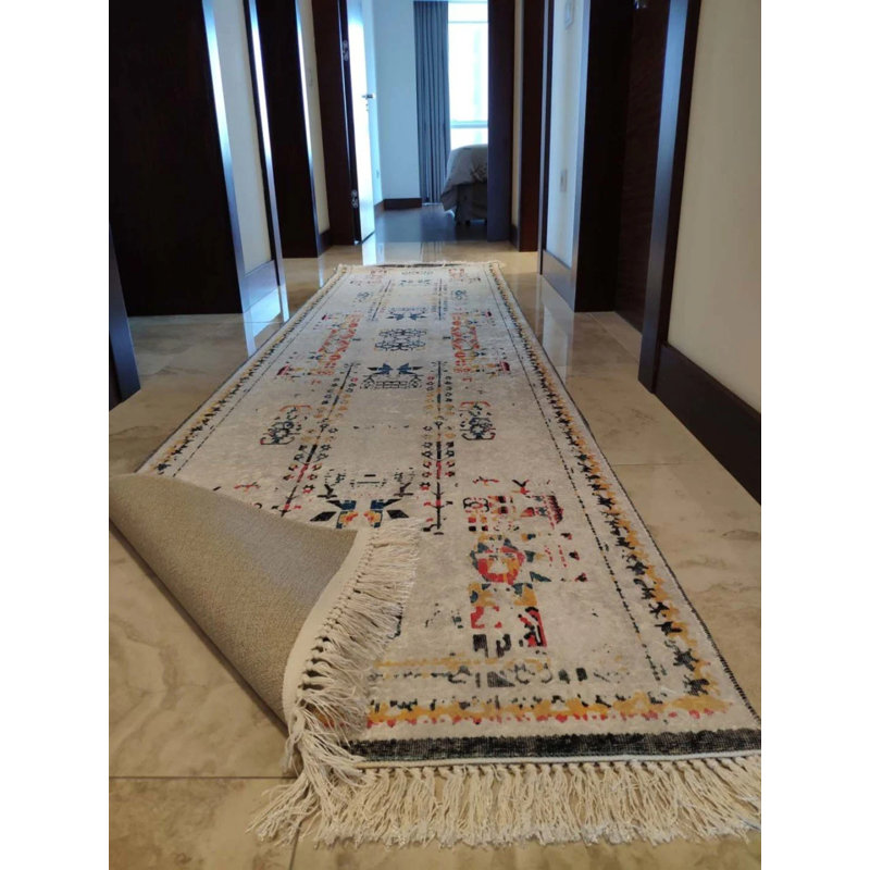 Tapis Masanao avec envers antidérapant, Tapis de couloir 3 pi 11 po x 8 pi 10 po