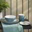 Azure Rimmed 12 Pc Set