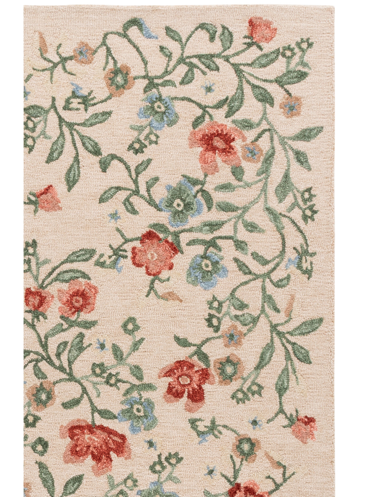 Martha Stewart Hand-Tufted Floral Wool Rug, Square 6'