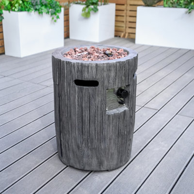 Winon Cylinder Concrete Propane Smokeless Fire Pit