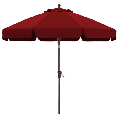 9’ Olefin Market Umbrella with Scalloped Valance and Tilt