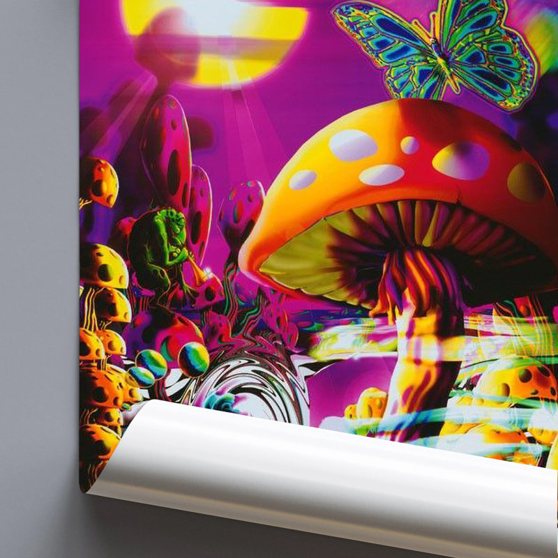  Officiellement sous licence «Magic Valley Mushroom Gnome», affiche d'art rétro - 23 po x 35 po - reproduction décorative - papier affiche - prête à encadrer