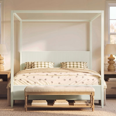 King size Wooden Canopy Platform bed