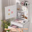 Ensemble de coiffeuse pour petite chambre à coucher, coiffeuse avec tabouret et tiroirs