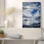 «Blue Leaves Over Misty Mountains», art mural sur toile-2133675809