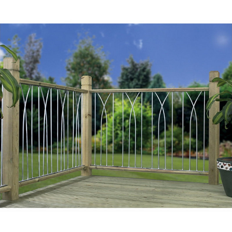 Lannie Metal Decking Fence Panel 77cm H x 28cm W, Black