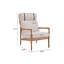 Méridienne Rowden Mid-Century avec coussins et structure en bois d'hévéa massif-115606361