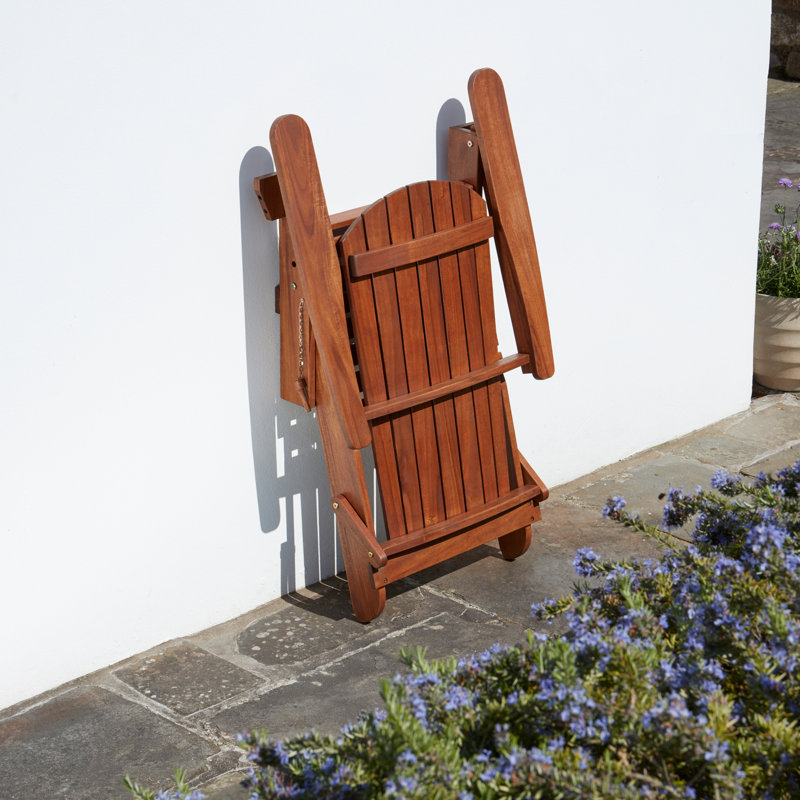 Coralie Acacia Foldable Outdoor Adirondack Chair