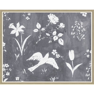 Flower Garden Gris Print by Paule Marrot