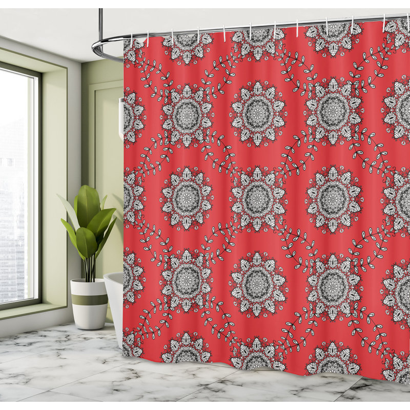 Shower Curtain with Hooks Included, 70" H x 69" W