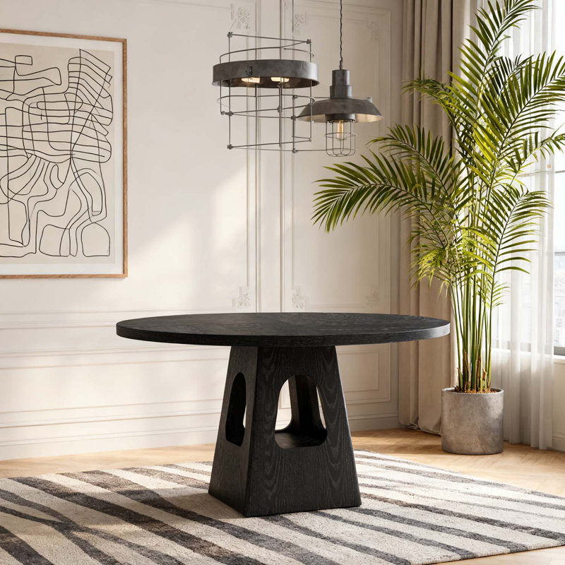 Table de salle à manger ronde, Noir