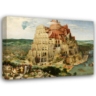 "The Tower of Babel" by  Pieter Bruegel The Elder - Gallery Wrap Canvas Wall Art