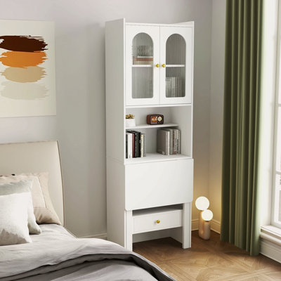Table d'écriture pliable, armoire de bureau avec tablette et tiroir