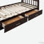 Lit de jour extensible en bois avec lit gigogne simple et tiroirs-725799252