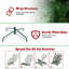 Arbre de Noël 6 pi avec crayon, arbre mince en PVC avec 358 pointes, conception compacte, support en métal stable, parfait pour les petits espaces et les coins-707218994