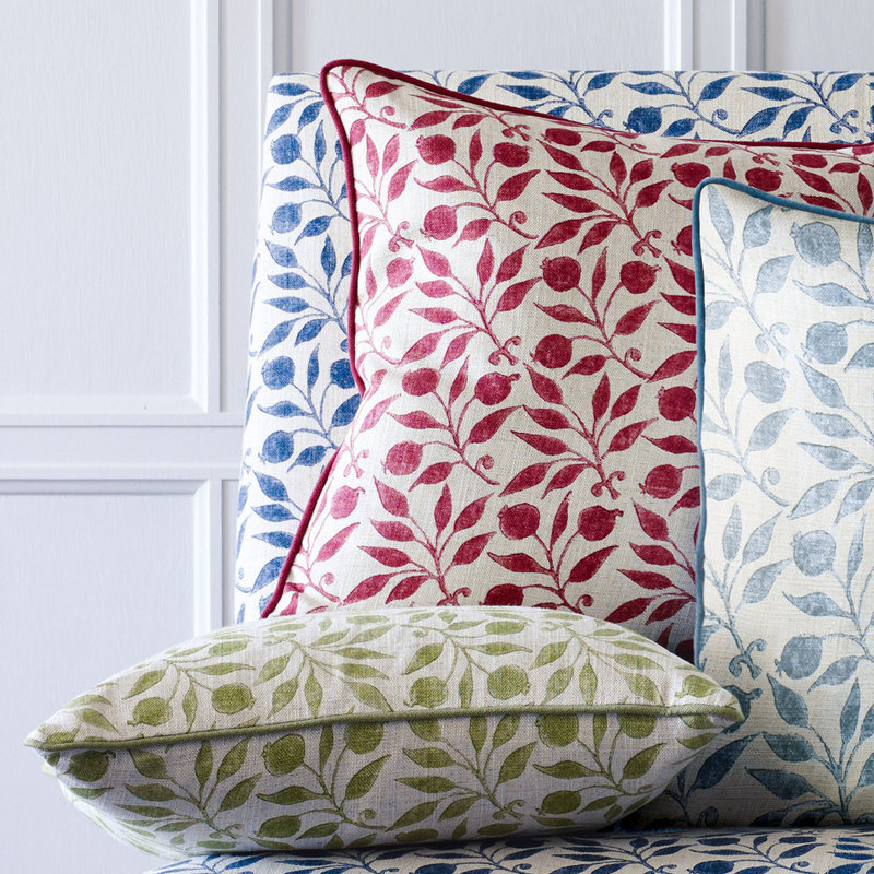 Rosehip Fabric, Mineral Blue