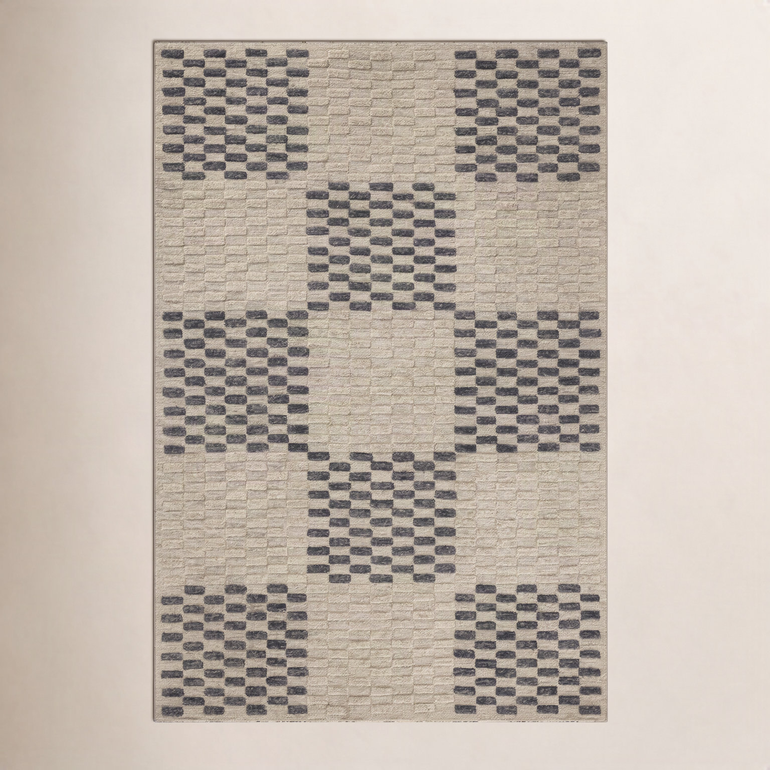 Chris Loves Julia x Loloi Bradley Beige Midnight Rug, Rectangle 5' x 7'6"