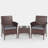 2-Person Outdoor Wicker Bistro Set with Cushions & Coffee Table – 3-Piece Seating for Balcony, Porch, or Small Patio, Available in 6 Versatile Options-960630573-960630575