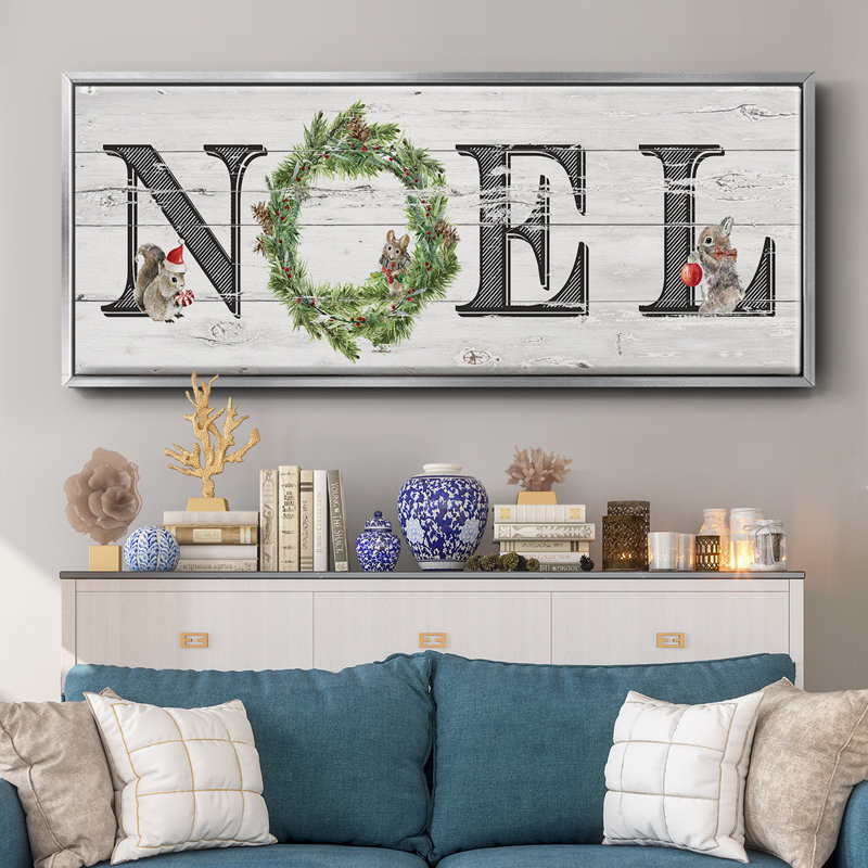 Farmhouse Noel - toile encadrée, H 20 po x l 50 po
