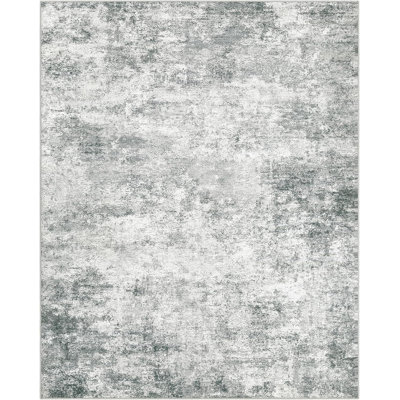 Modern Abstract Washable Area Rug, Faded Pattern Polyester Rug with Non-Slip Backing, Low-Pile Indoor Rug for Living Room and Bedroom