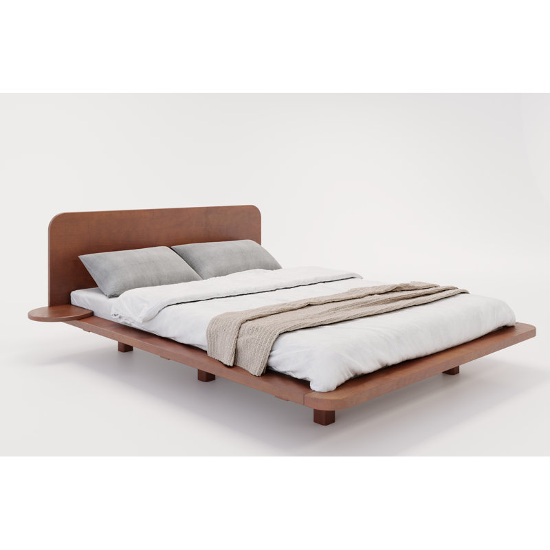 Iyanna Solid Wood Storage Bed, Walnut, Small Double (120 x 200 cm)