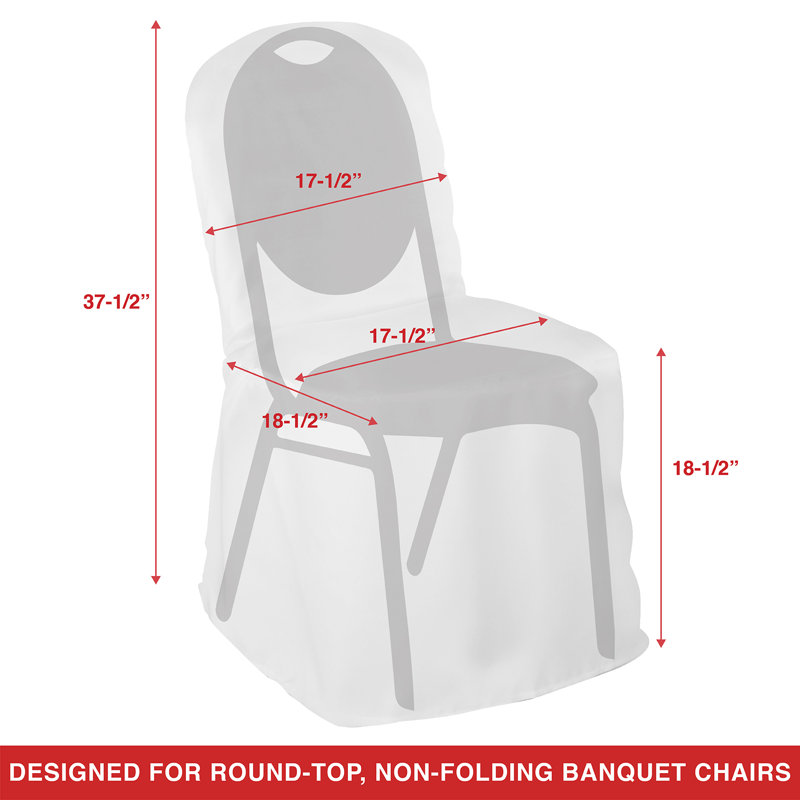 Paquet de 100 housses de chaise de banquet - blanc, Beige clair