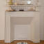 Foyer autoportant en bois manufacturé beige-95659481
