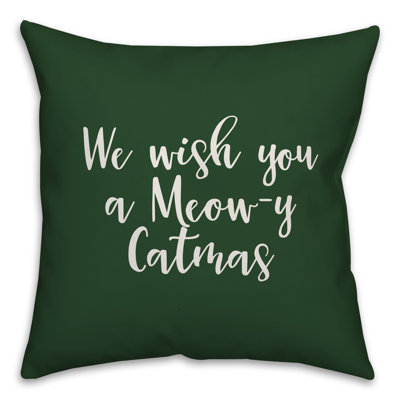  We Wish You a Meowy Catmas Throw Pillow