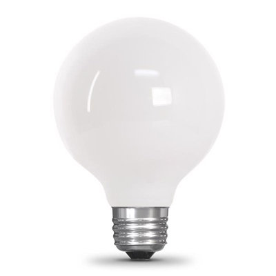 Ampoule DEL à filament moyen Feit E26 G26 E26 (moyenne), équivalente à 60 watts, paquet de 3