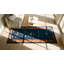 Tapis de couloir antique antique bleu du début du 20e siècle