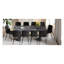 Ensemble de table et de chaises 78,7 po x 39,4 po x 29,9 po, panneau de salle à manger luxueux en marbre noir avec un plateau de table de 3,5 po d'épaisseur.-1355312935