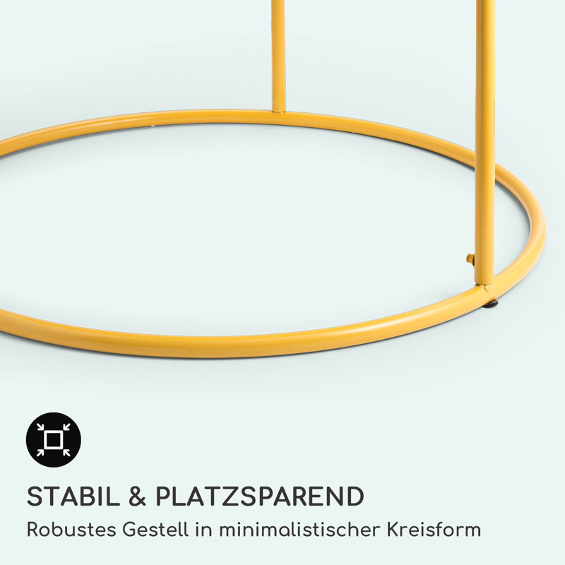 Irvine Floor Shelf Coffee Table, Yellow