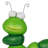 16"H Caterpillar Solar Statue with Light-Up Eyes