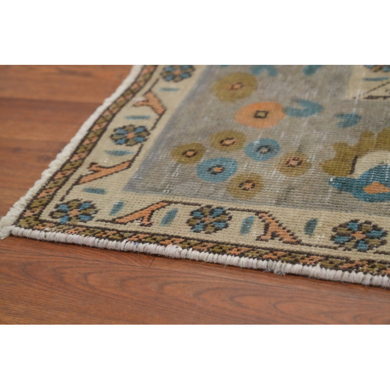 Tapis traditionnel délavé surteint 7 x 10