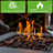 28" 50000 BTU Outdoor Propane Gas Fire Pits Table, Square Texture Outdside Patio Firepits Fireplace Dinning Coffee Tables With Lid & Lava Rock, ETL-Certified, Fit For Courtyard, Patio, Balcony-1653786084