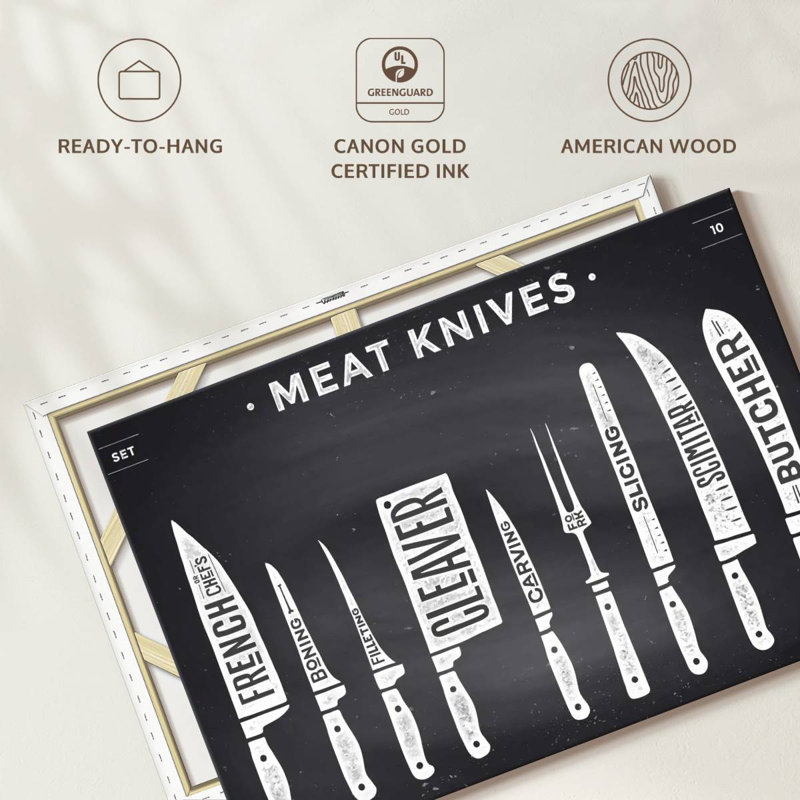 Senne Kitchen Utensils Knife Set, 8" H x 12" W