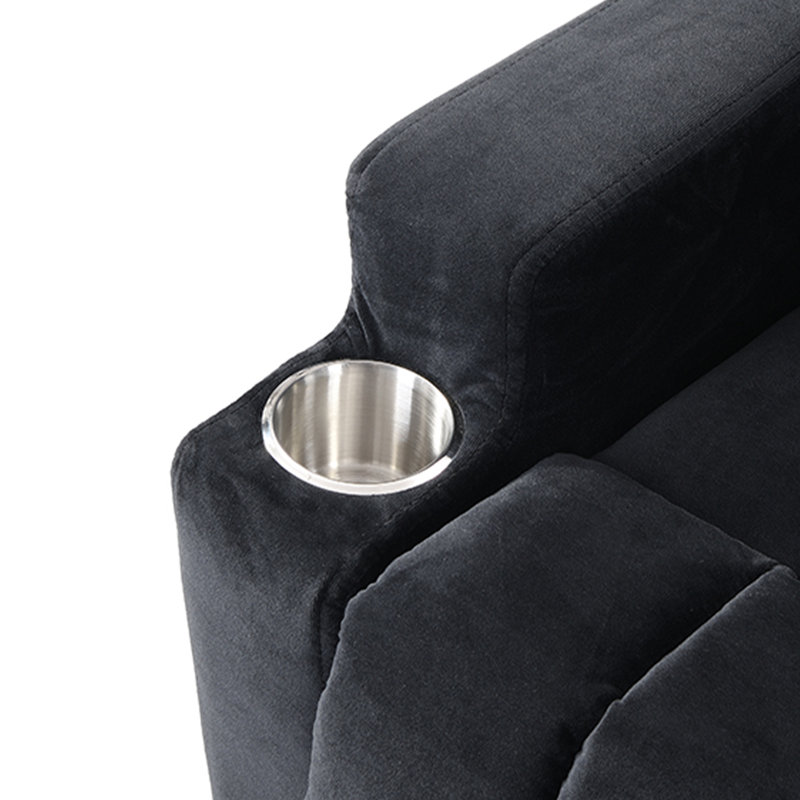 Fauteuil inclinable manuel standard en velours Iyah