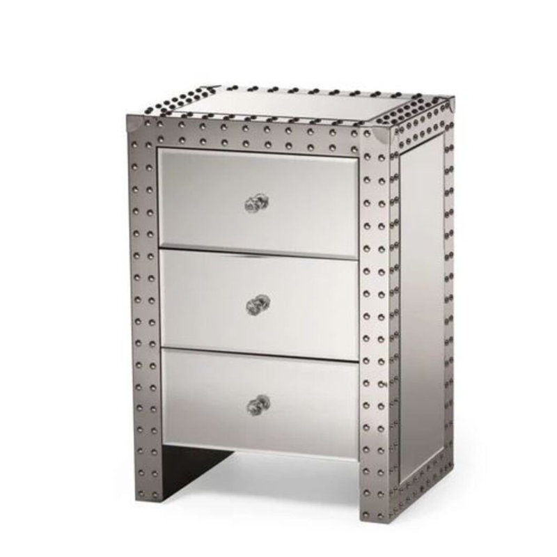 Table de chevet en acier inoxydable Spiegel
