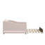 Lit de jour rembourré en molleton avec lumière et couchette Teddy, beige