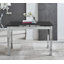 Tierra Modern Glass & Metal Extendable Dining Table Set & 4 Luxury Faux Leather Dining Chairs-63334170