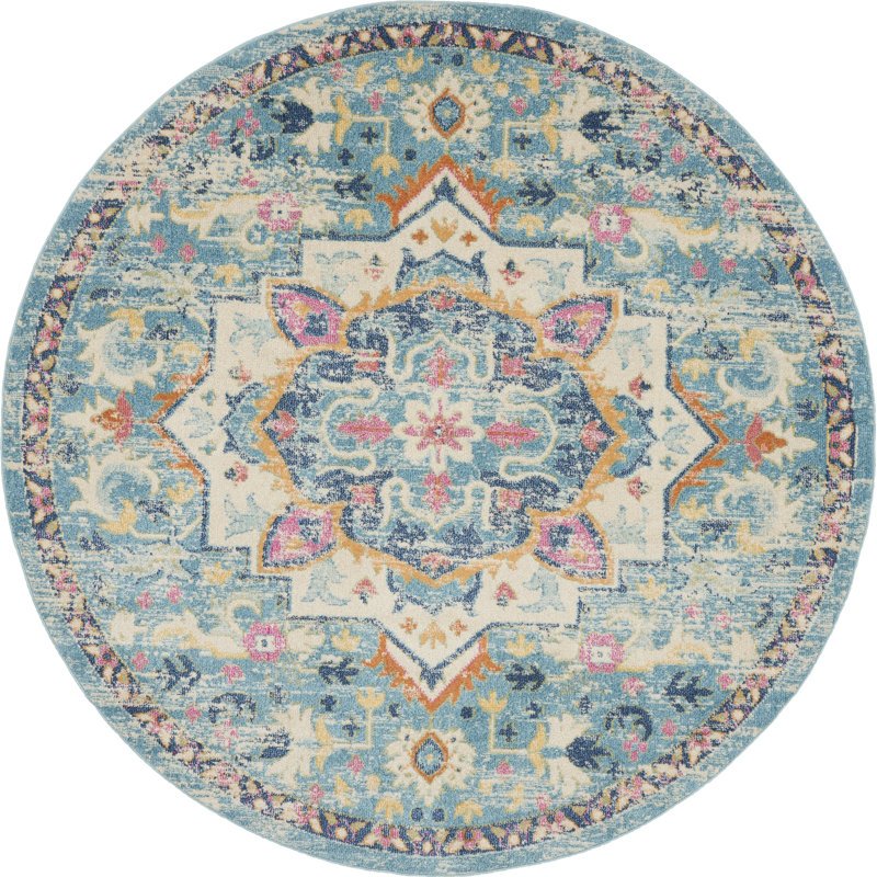 Oriental Indoor Rug, Round 8'