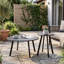 Ensemble de 2 tables basses gigognes rondes, peu encombrantes et polyvalentes pour une utilisation intérieure et extérieure