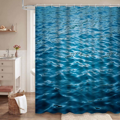 Abstrait bleu eau mer océan surface vague naturelle fraîche avec 12 crochets