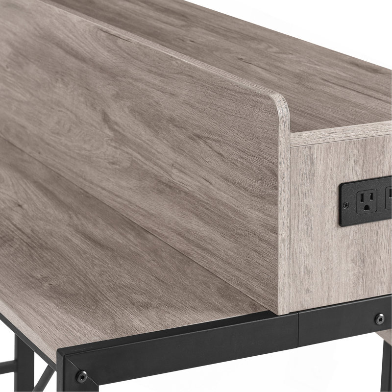 59 Inch Bar Table, Dining Table, Sofa Table With Power Socket And LED Light, 3 Saddle Stools, 4-Piece Bar Table And Chairs Set For Living Room, Dining Room And Kitchen