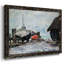 «Fishing Boat At Etretat, 1873», reproduction d'art encadrée sur toile par J Paul-673394771-673394769