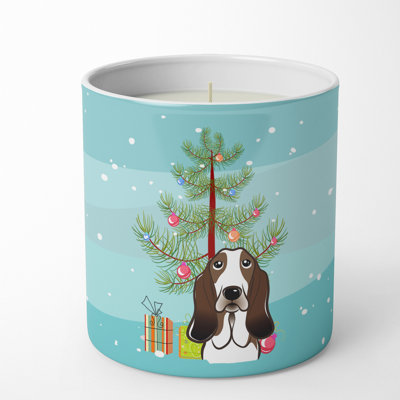 Pine / Christmas Tree Scented Jar Candle with Ceramic Holder